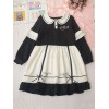 甘いロリータOPドレスラブレターシフォンフリルツートーンロリータワンピースドレス