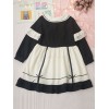 甘いロリータOPドレスラブレターシフォンフリルツートーンロリータワンピースドレス