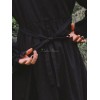 クラシックロリータOPドレスブラックレースアップロリータワンピースドレス