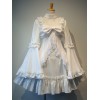 ゴシックロリータドレスOPホワイトフリルロリータワンピースドレス