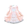 クラシックロリータOPドレスサルモンレースフリル2トーンロリータワンピースドレス
