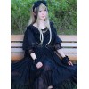 袖ありのワンピース　2020　ハーフスリーブ　オーガンザ　カジュアル　スクープネック　無地クラシックロリータワンピース