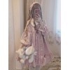 スウィートロリータOPドレススターレースフリルフリルピンクロリータワンピースドレス