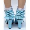 ロリィタシューズ　丸いつま先　ストリートウェア　PU　リボン柄