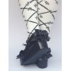 ロリィタ靴　ロイヤルブルー　リボン柄　PU　丸いつま先　ストリートウェア