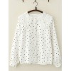 甘いロリータブラウス水玉レースコットンホワイトロリータトップ