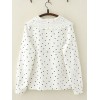 甘いロリータブラウス水玉レースコットンホワイトロリータトップ