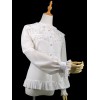 スウィートロリータシャツレースフリルシフォンホワイトロリータトップ