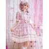甘いロリータOPドレスデザートプリント弓半袖ロリータワンピースドレス