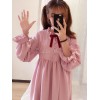 クラシックロリータOPドレスフリルボウプリーツシフォンロリータワンピースドレス