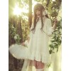 クラシックロリータドレスOPナルシッサスルサカボウフリルホワイトシフォンロリータワンピースドレス