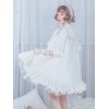 クラシックロリータドレスOPナルシッサスルサカボウフリルホワイトシフォンロリータワンピースドレス