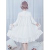 クラシックロリータドレスOPナルシッサスルサカボウフリルホワイトシフォンロリータワンピースドレス