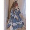 クラシックロリータOPドレスコーデュロイレースフリルプリーツロリータワンピースドレス