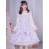 スウィートロリータJSKドレスカルーセルボウラッフルライラックロリータジャンパースカート