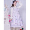 スウィートロリータJSKドレスカルーセルボウラッフルライラックロリータジャンパースカート