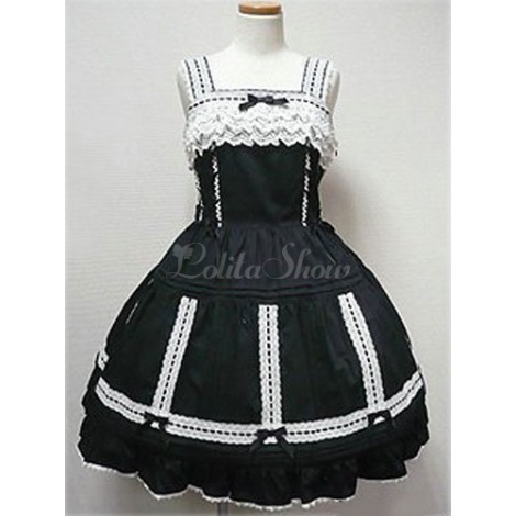 ロリィタジャンパースカート　ロココ調　ピュアコットン　カラーブロック　お茶会