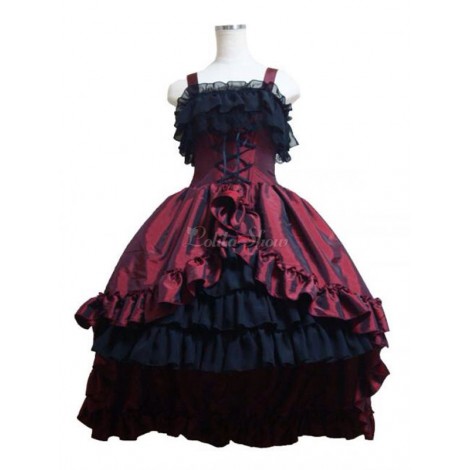 ゴスロリ　ジャンパースカート　タフタ　お茶会　ロリータブロックアイドル衣装