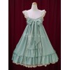 甘いロリータドレスJSK　2020　ターコイズ　スリーブレスロリータジャンパースカート　シフォン　アイドル衣装