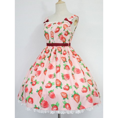 ロリィタジャンパースカート　スウィート　スクエアネック　サテンファブリック　カラーブロック　カジュアル