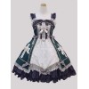 ゴスロリ　スウィートロリータドレス　JSKアトロベレンスクエアネック　ノースリーブ　シフォン　ロリータジャンパスカート