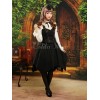ゴスロリ ワンピース　ドローストリング　ゴシックドレス　ブラック　ロリータ衣装　ホルターネック