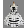 クラシックロリータドレスJSKフリルホワイトロリータジャンパースカート