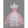 クラシックロリータドレスJSKフリルホワイトロリータジャンパースカート