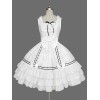 スウィートロリータドレスJSKホワイトノースリーブフリルロリータジャンパースカート