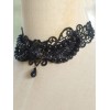 ロリィタ首飾り　ブラック　クラシック＆トラディション　ビーズ　レース　お茶会　アクセサリー