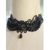 ロリィタ首飾り　ブラック　クラシック＆トラディション　ビーズ　レース　お茶会　アクセサリー