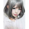 ロリータかつら　ウィッグ　グレイ　耐熱ファイバー　お茶会