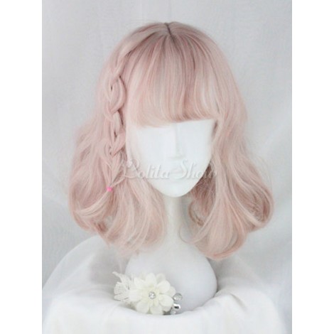 ロリータかつら　ウィッグ　ピンク　化学繊維　お茶会　新作　原宿系