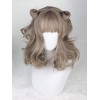 ロリータかつら　ウィッグ　亜麻色　化学繊維　お茶会　原宿系