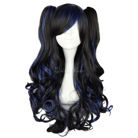 幻想的な長いカール レーヨン ロリータかつら