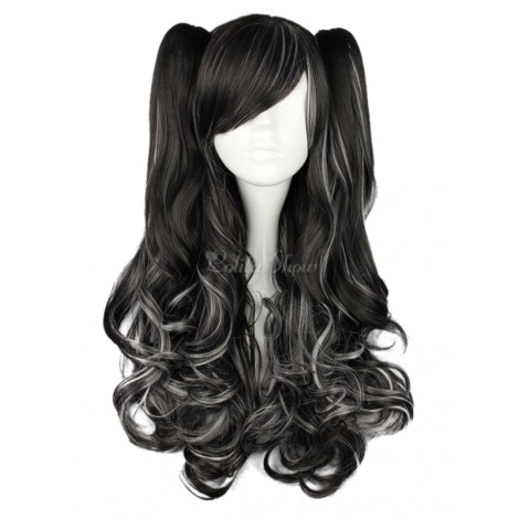 ロリータかつら　７０ｃｍ　レーヨン　配色　ロングウィッグ　キュート　ウェーブヘアー