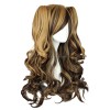 ロリータかつら，７０ｃｍ　ウェーブヘアー　レーヨン　配色　ロングウィッグ　キュート