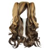 ロリータかつら，７０ｃｍ　ウェーブヘアー　レーヨン　配色　ロングウィッグ　キュート