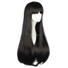 ロリータかつら　ブラック　レーヨン　無地　ウィッグ
