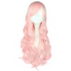 ロリータかつら　ライトピンク　レーヨン　無地　ウィッグ