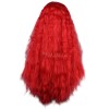 ホット赤レーヨン長いロリータかつら
