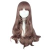 ロリータかつら，コスプレウィッグ　ロングウィッグ　モグラ色　レーヨン