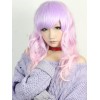 ロリィタウィッグ，ピンク＆ラベンダー色　レーヨン　斜め前髪