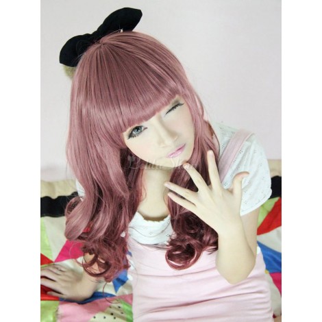 ウィッグ　ロリィタウィッグ　グレープカラー　可愛い　レーヨン　ファッション