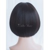 ブラックロリータウィッグヒメカットボブスタイルショートロリータウィッグ