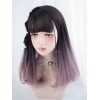 ストレートロリータウィッグブラントフリンジエンドカールレイヤードオムブレ原宿ロリータウィッグ