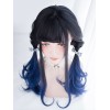 原宿ロリータウィッグブラントフリンジエンドカールレイヤードオンクレロリータウィッグ