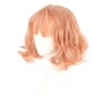 原宿ロリータウィッグレイジーカールブラントバングオレンジショートウィッグ