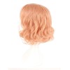 原宿ロリータウィッグレイジーカールブラントバングオレンジショートウィッグ