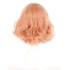 原宿ロリータウィッグレイジーカールブラントバングオレンジショートウィッグ